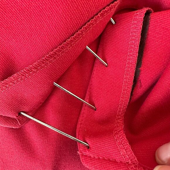 G by Guess Red Bodycon Silver Embellished V-Neck Sleeveless Mini Dress Small - Picture 8 of 14